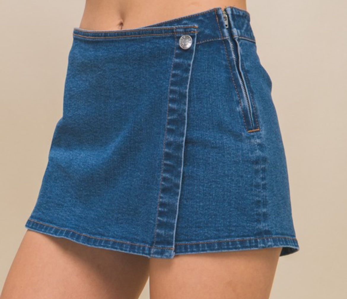 Denim Skort