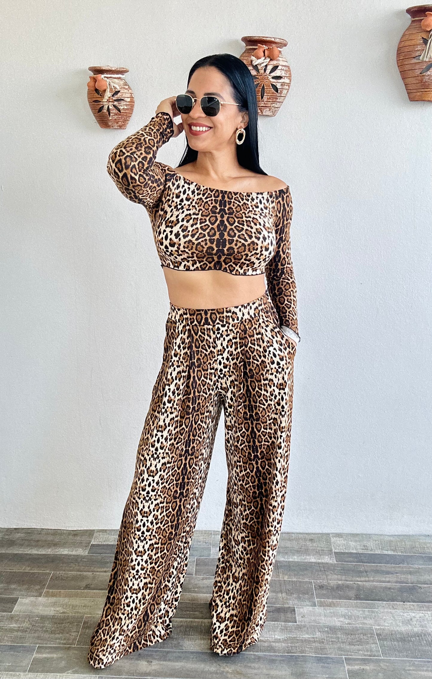 Leopard Pant Set