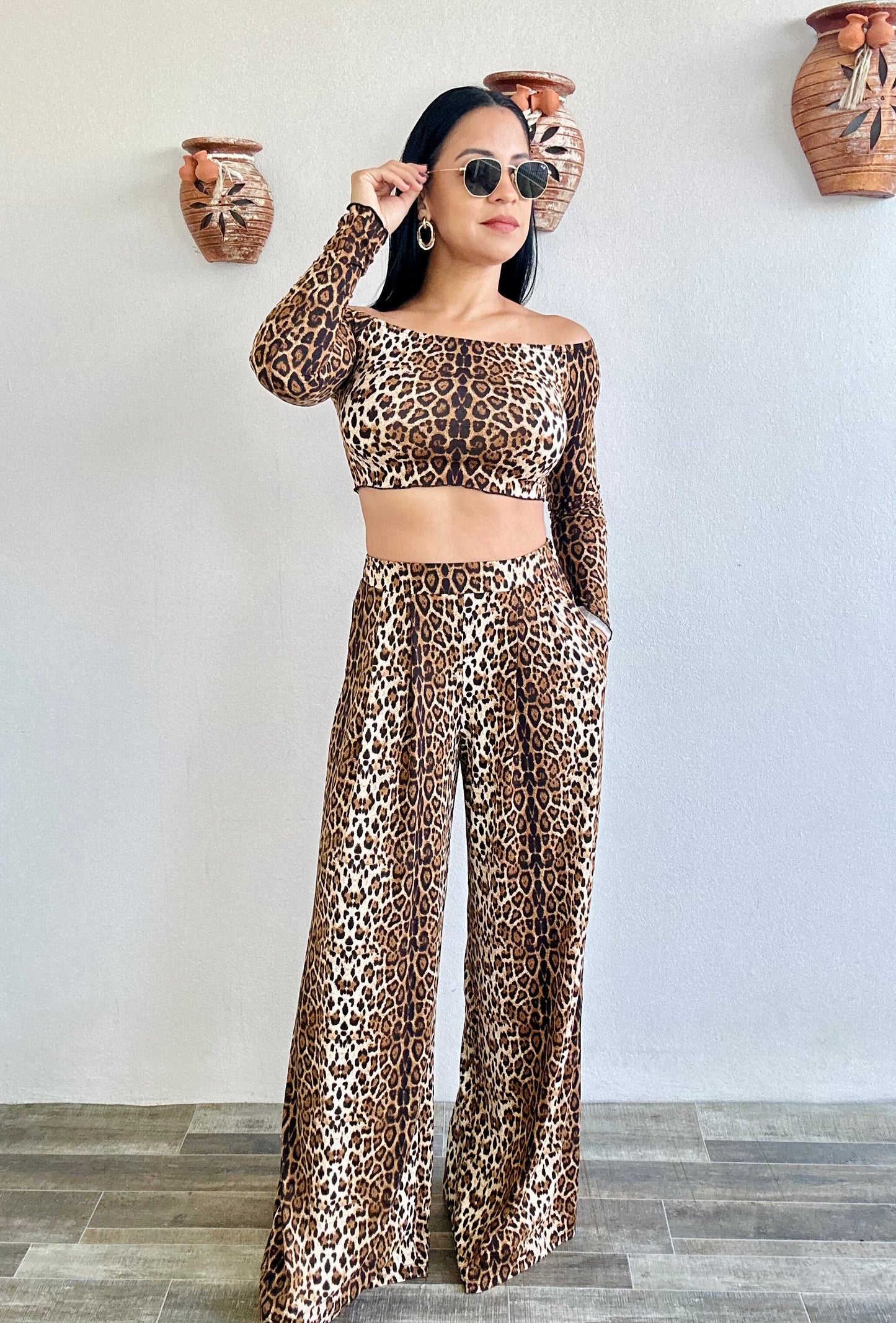 Leopard Pant Set