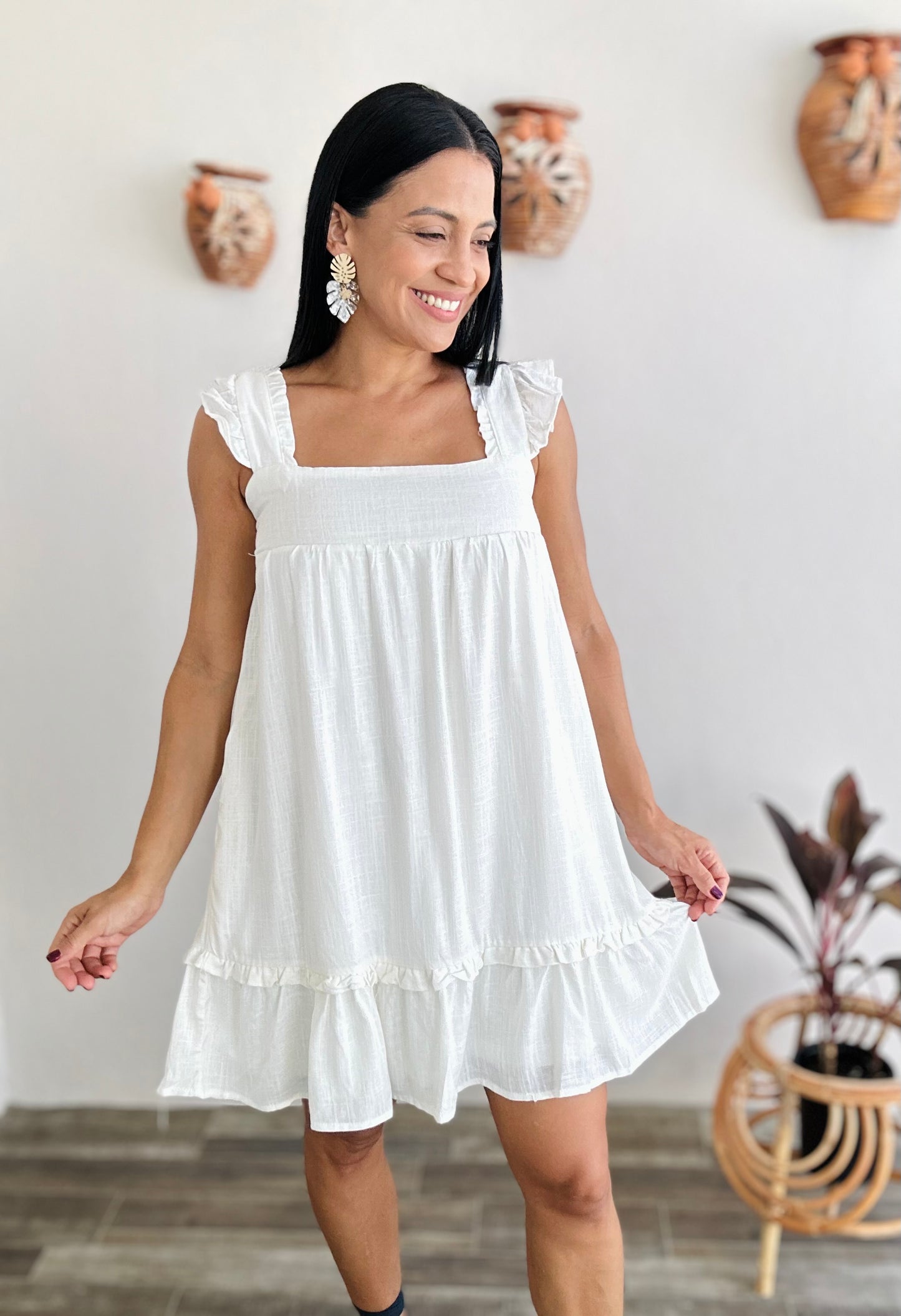 Linen Mini Dress