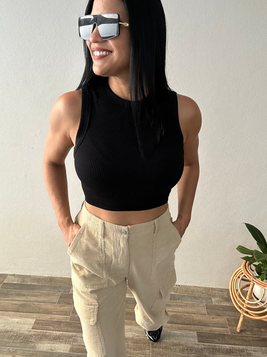 Black Crop Basic