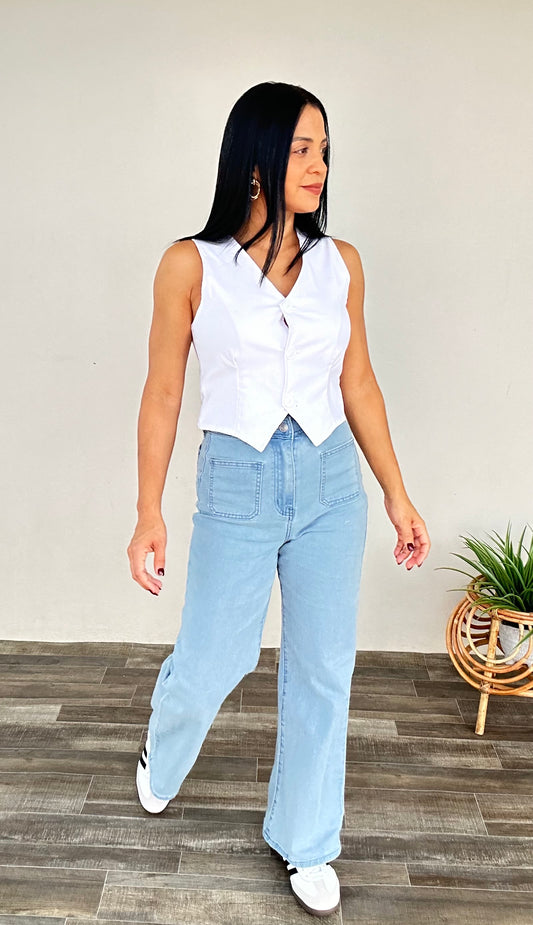 High Waist Denim Pants