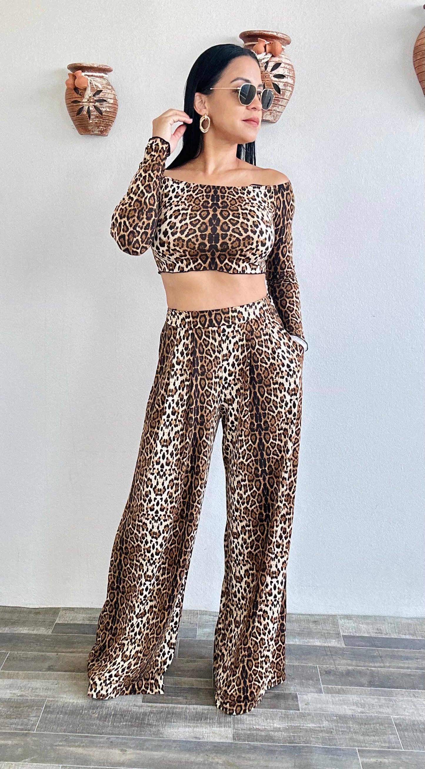 Leopard Pant Set